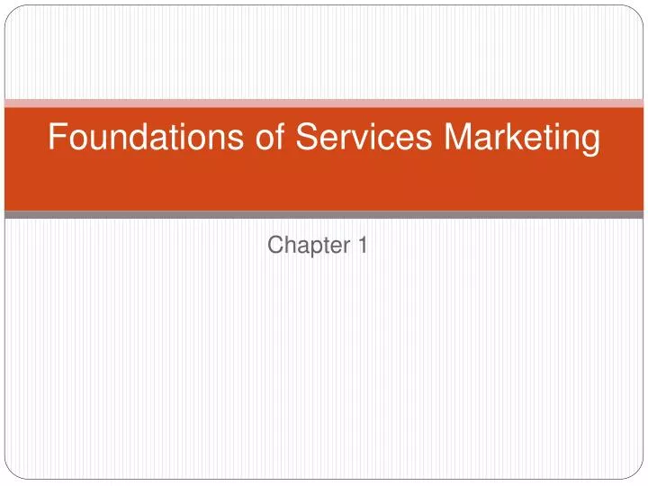 foundations of services marketing