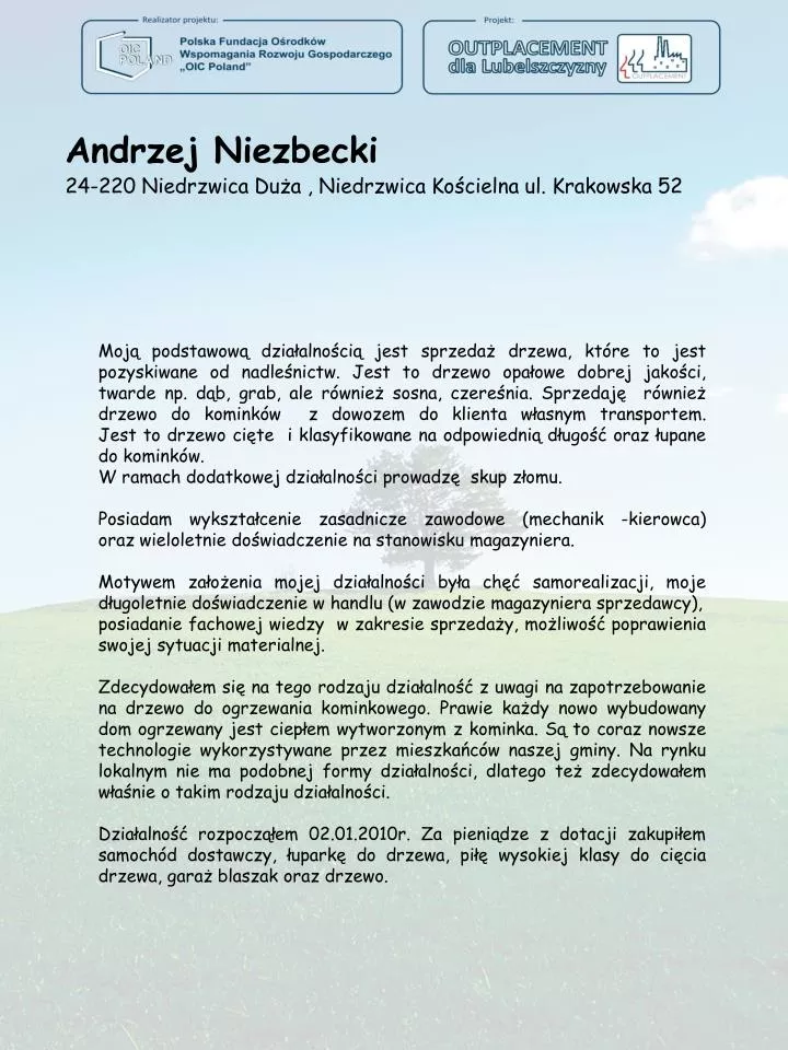 andrzej niezbecki 24 220 niedrzwica du a niedrzwica ko cielna ul krakowska 52