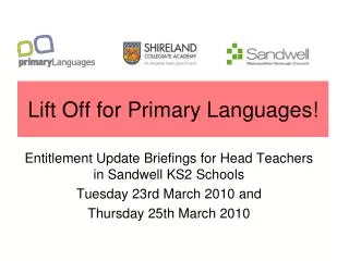 Lift Off for Primary Languages!