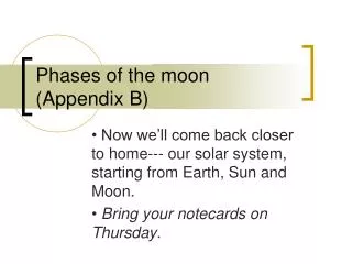 Phases of the moon (Appendix B)