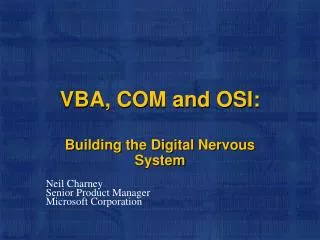 VBA, COM and OSI: