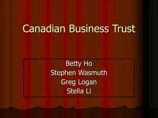 Canadian Business Trust