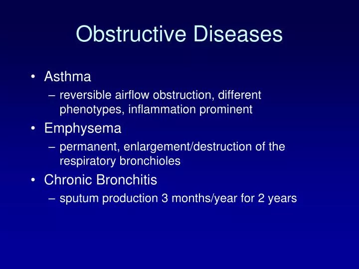 obstructive diseases