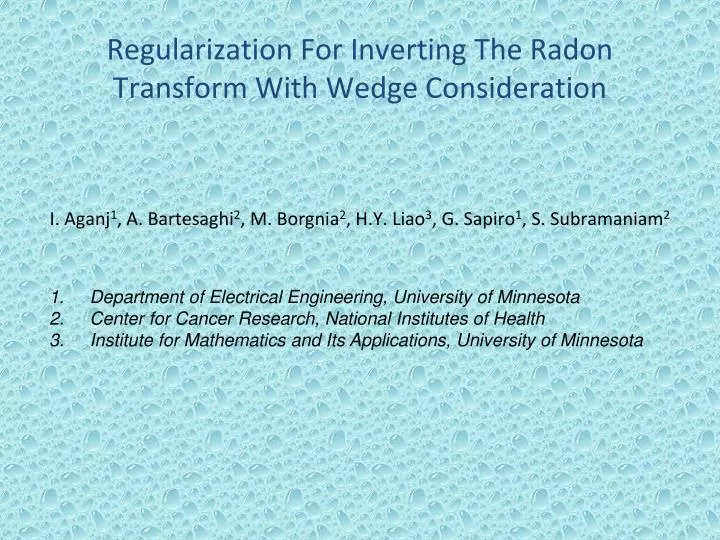 regularization for inverting the radon transform with wedge consideration
