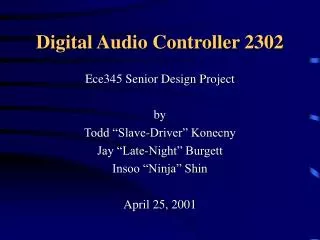 Digital Audio Controller 2302