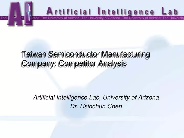 taiwan semiconductor manufacturing company competitor analysis