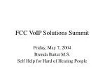 FCC VoIP Solutions Summit - slide 1