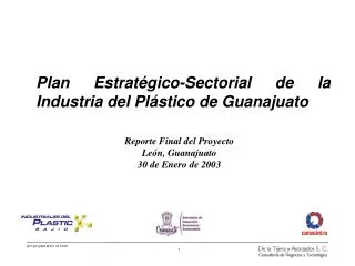 Plan Estratégico-Sectorial de la Industria del Plástico de Guanajuato