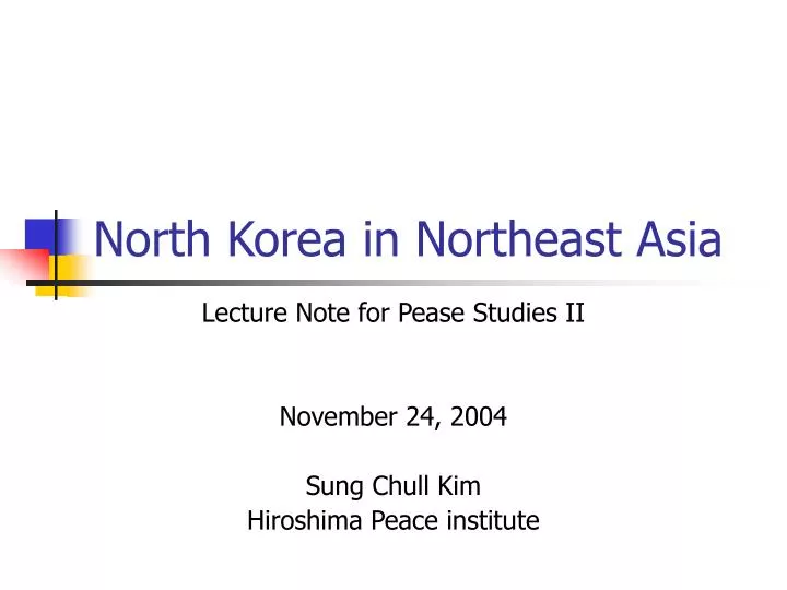 north korea in northeast asia