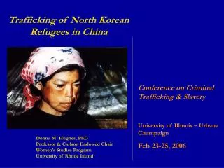Trafficking of North Korean Refugees in China