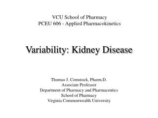 Variability: Kidney Disease