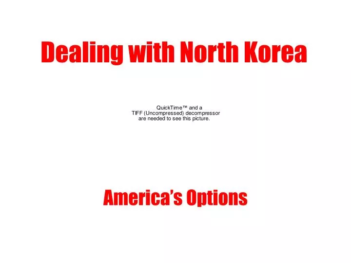 dealing with north korea