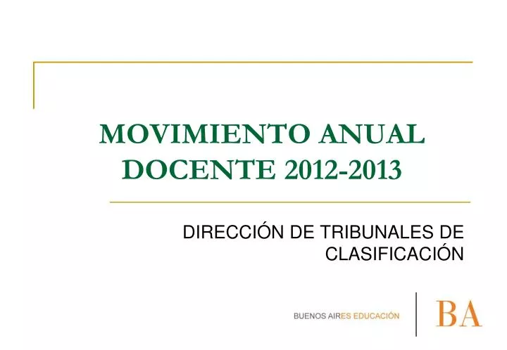 movimiento anual docente 2012 2013