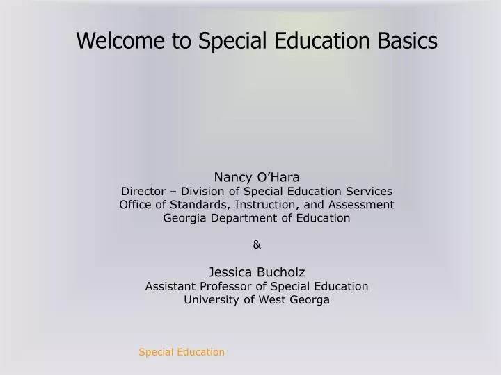 welcome to special education basics