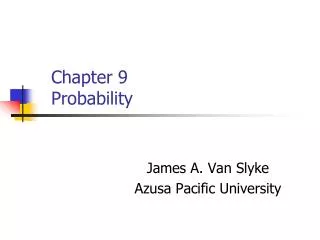 Chapter 9 Probability