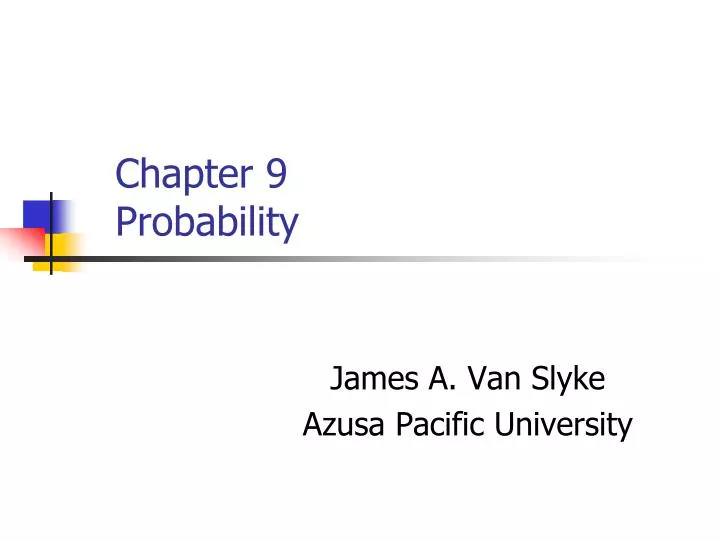 chapter 9 probability