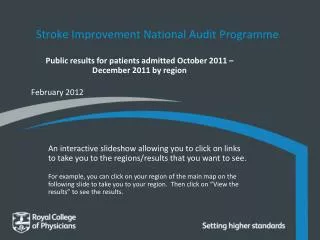Stroke Improvement National Audit Programme