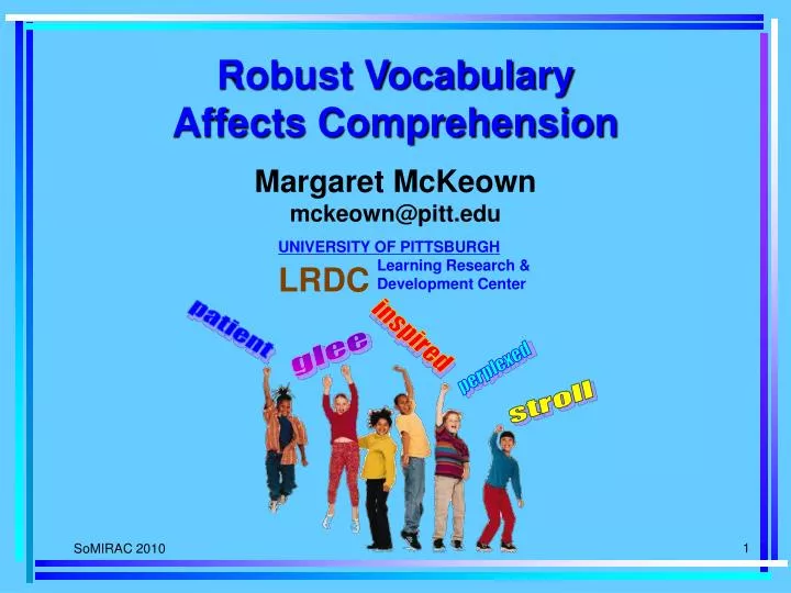 robust vocabulary affects comprehension