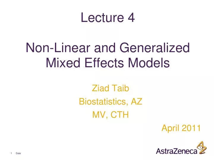 lecture 4 non linear and generalized mixed effects models