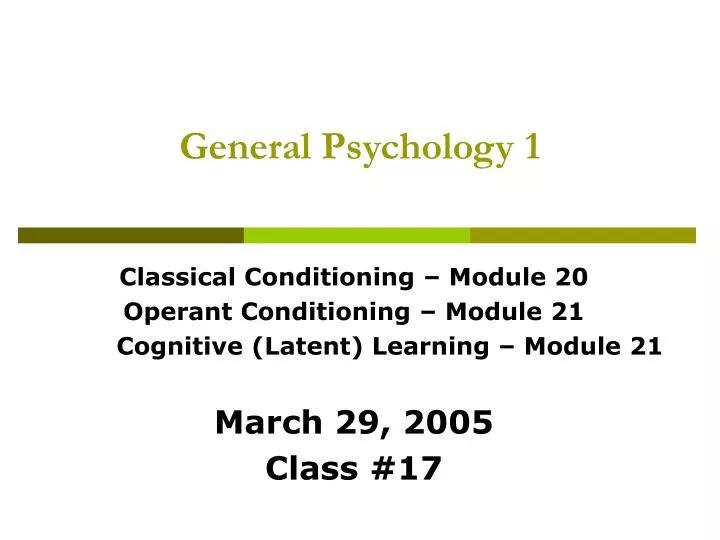 general psychology 1