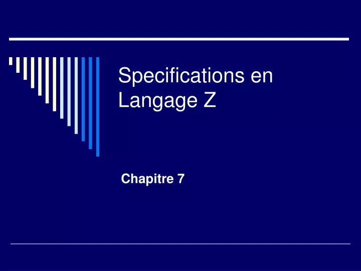 specifications en langage z