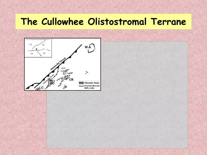 the cullowhee olistostromal terrane