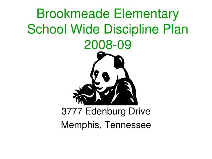 brookmeade elementary school wide discipline plan 2008 09