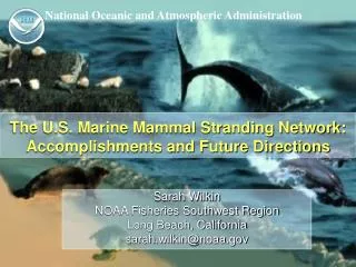 The U.S. Marine Mammal Stranding Network: Accomplishments and Future Directions