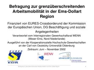 Befragung zur grenzüberschreitenden Arbeitsmobilität in der Ems-Dollart Region