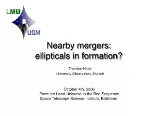 Nearby mergers: ellipticals in formation?
