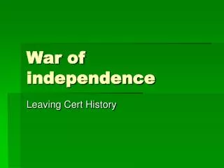 War of independence