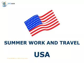 SUMMER WORK AND TRAVEL USA