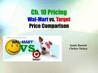 Ch. 10 Pricing Wal-Mart vs. Target Price Comparison