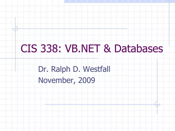 cis 338 vb net databases