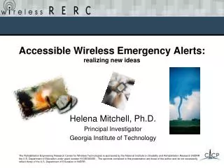Accessible Wireless Emergency Alerts: realizing new ideas