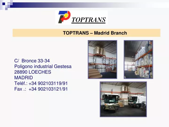 toptrans madrid branch