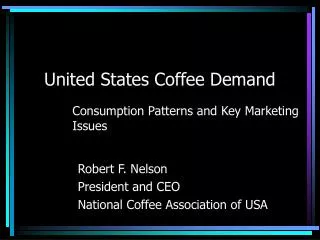 United States Coffee Demand