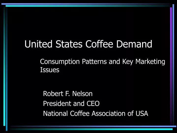 united states coffee demand