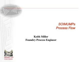SOIMUMPs Process Flow