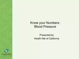 Know your Numbers: Blood Pressure