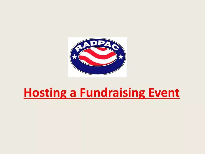 hosting a fundraising event