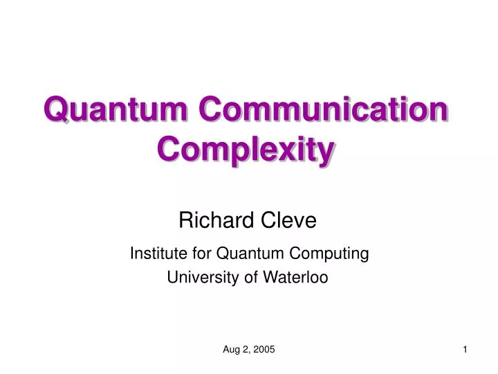 quantum communication complexity