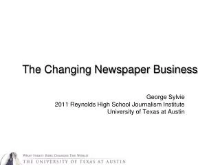The Changing Newspaper Business
