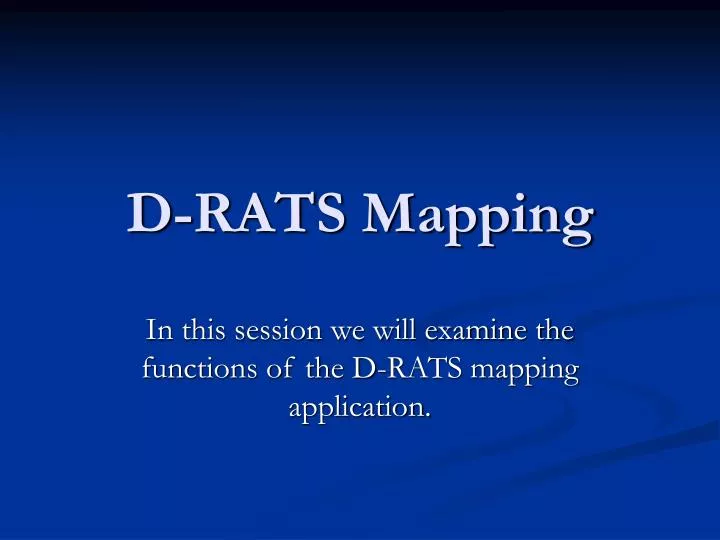 d rats mapping