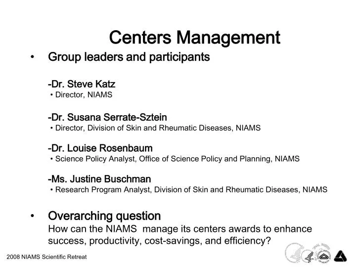 centers management