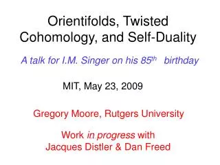 Orientifolds, Twisted Cohomology, and Self-Duality