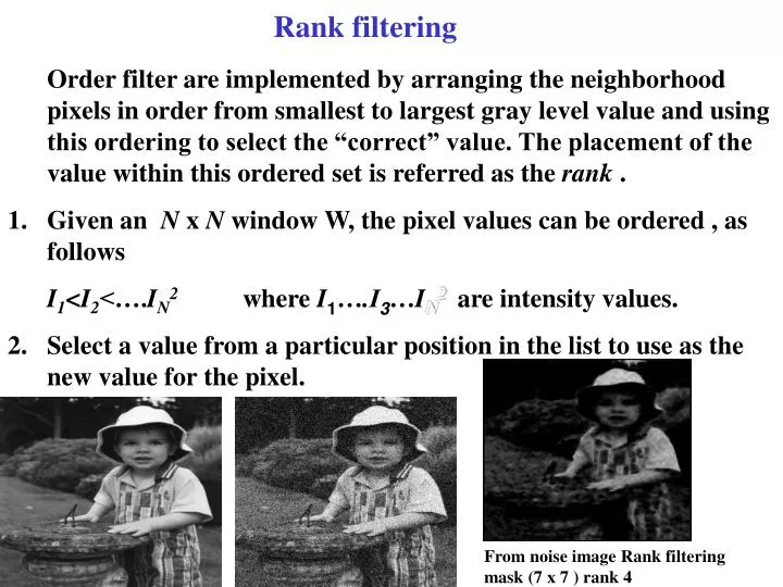 rank filtering
