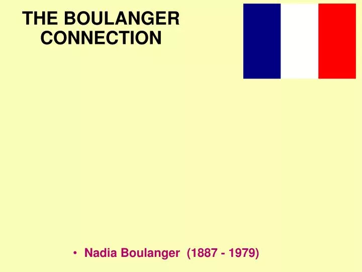 the boulanger connection