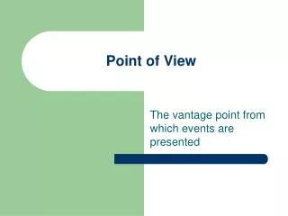 point of view