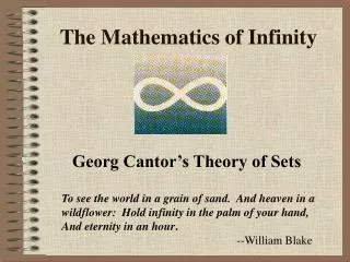The Mathematics of Infinity
